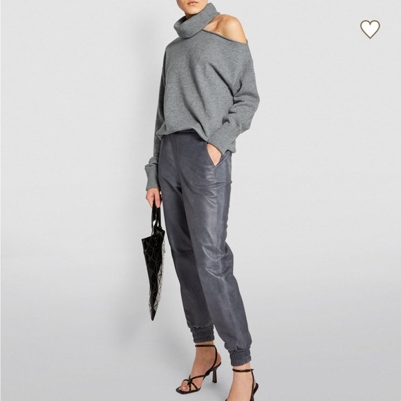 PAIGE Raundi Open Shoulder Sweater Long Sleeve Heather Grey Relaxed Fit Wool XS - Picture 15 of 15